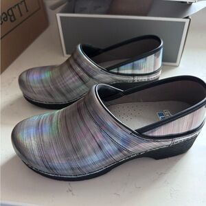 Dansko Iridescent Multicolor Slip-On Clogs